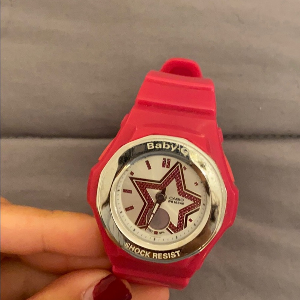Baby G Shock Resistant Pink Watch Used